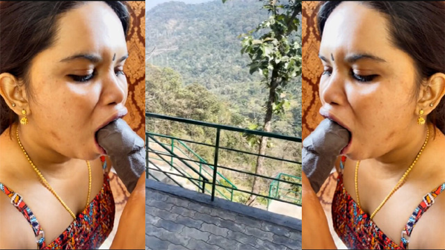 Mallu Aswathy Achu Aunty Blowjob Resort Balcony Harder XXX